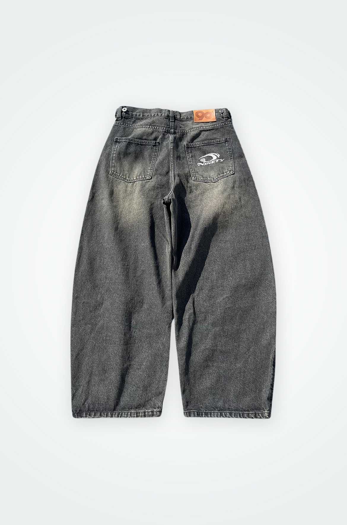 9090Heisei Logo Buggy Ballon Denim Pants
