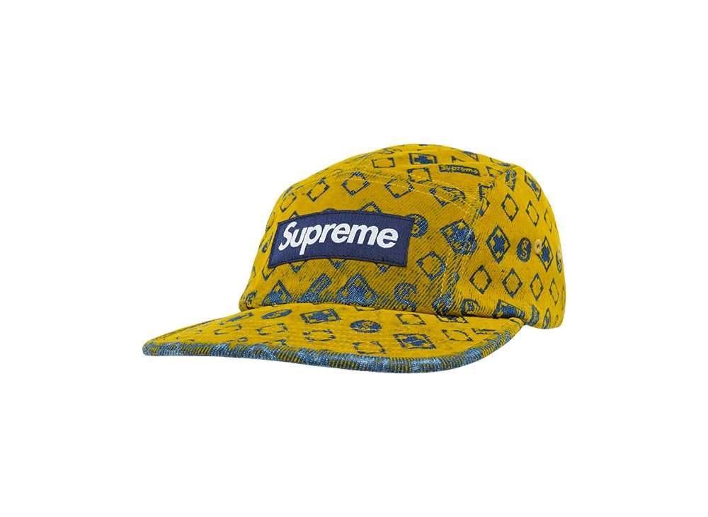 Supreme Flocked Denim Camp Cap 
