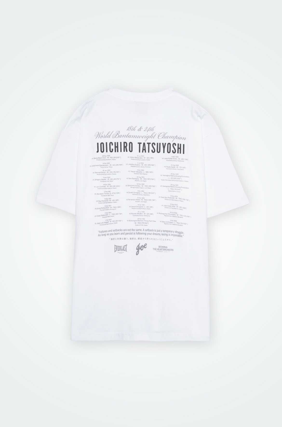 辰吉丈一郎35周年記念コラボ エバーラスト× ベドウィン Tシャツ