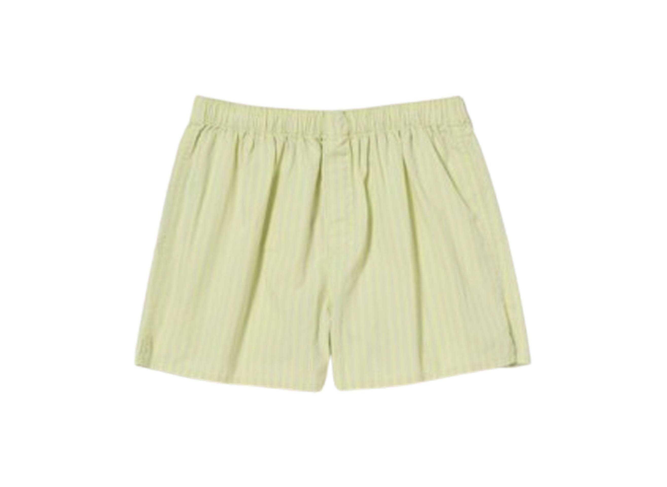 auralee×TEKLA Boxer shorts ショートパンツ Boxer Shorts – Light Moss Stripes | Tekla Fabrics