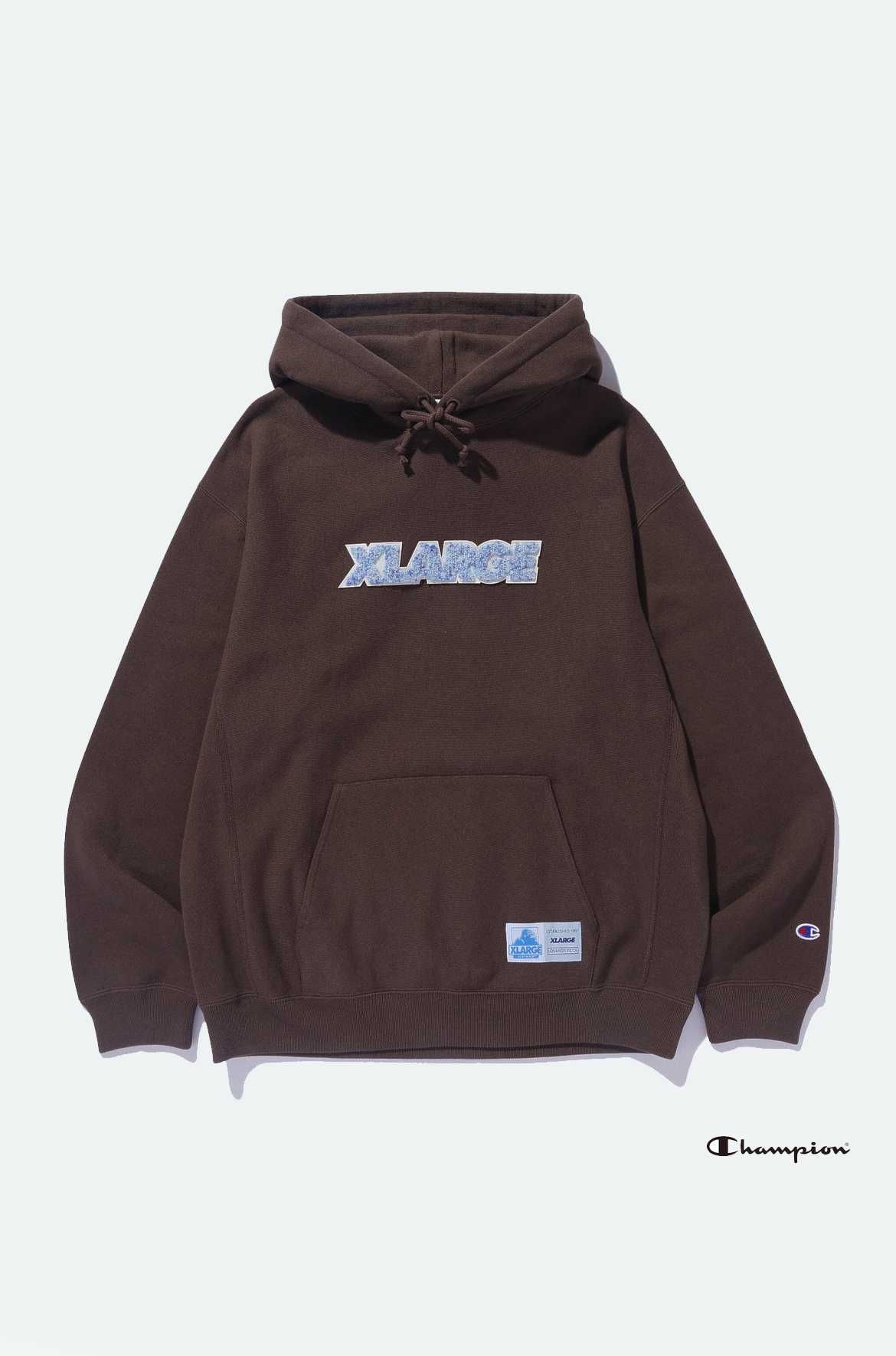 エクストララージ ブリーチドフーデッドスウェットシャツ 