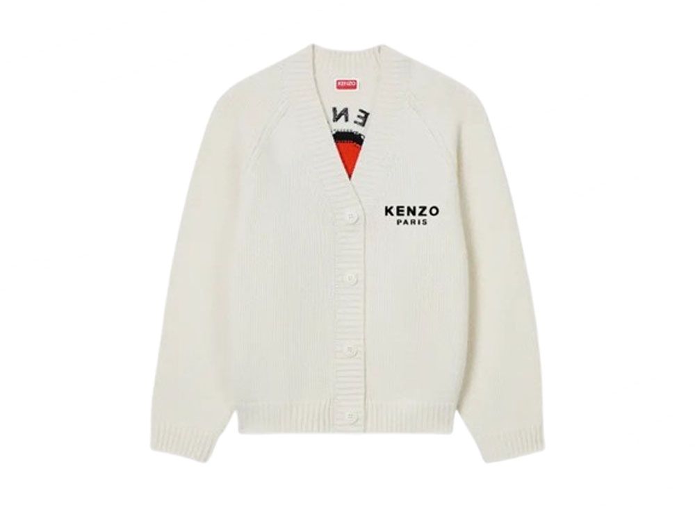 KENZO ホワイト カーディガン XS KENZO ホワイト カーディガン XS