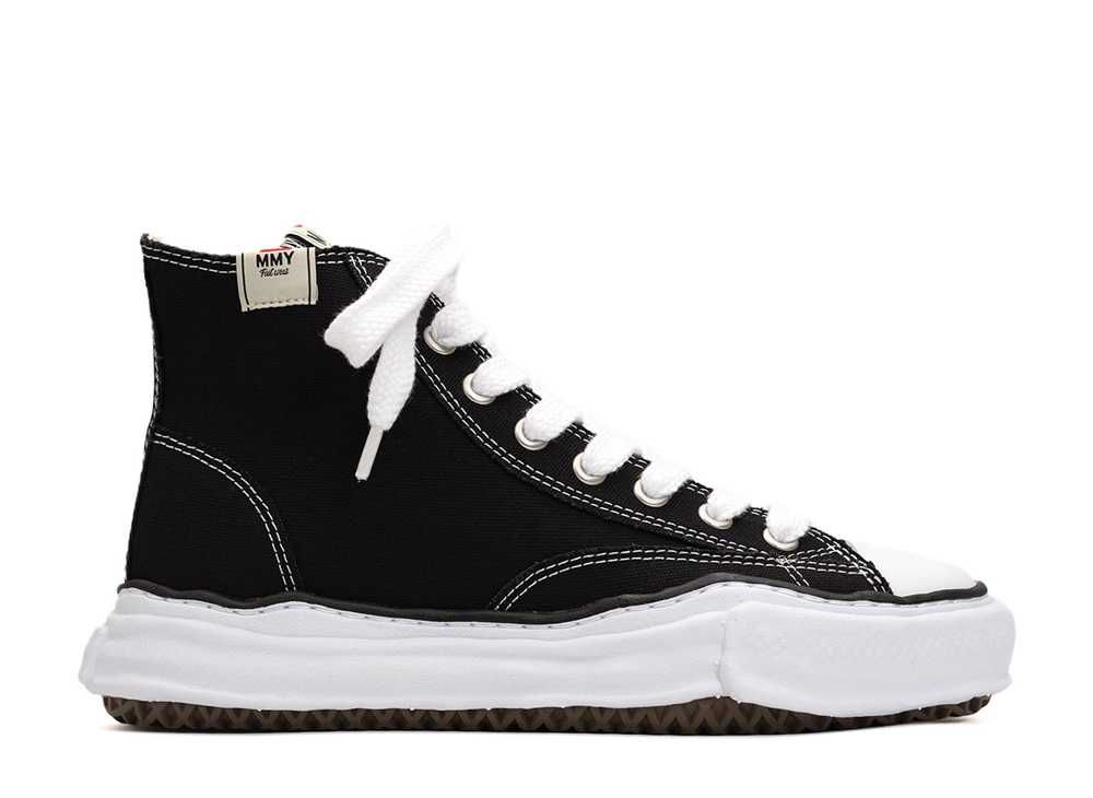 メゾンミハラヤスヒロ ピーターソン OG ソール キャンバス ハイトップ スニーカー "ブラック" (A01FW701)