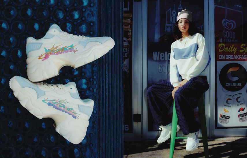 11/29発売|atmos pink Exclusive Puma Women's Pulsar Wedge Spacey "Frosted Ivory/Feather Gray"|抽選/販売/定価情報
