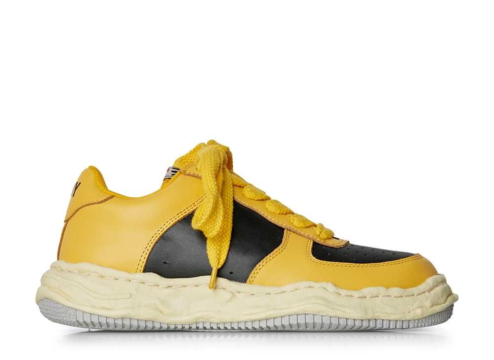 メゾンミハラヤスヒロ ウェイン VL OG ソール レザー ロートップ スニーカー "イエロー/ブラック" (A09FW730)