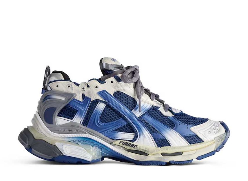 BALENCIAGA Runner Gradient Sneaker Beige Navy Gray 772774WRUNG2410 SNKRDUNK