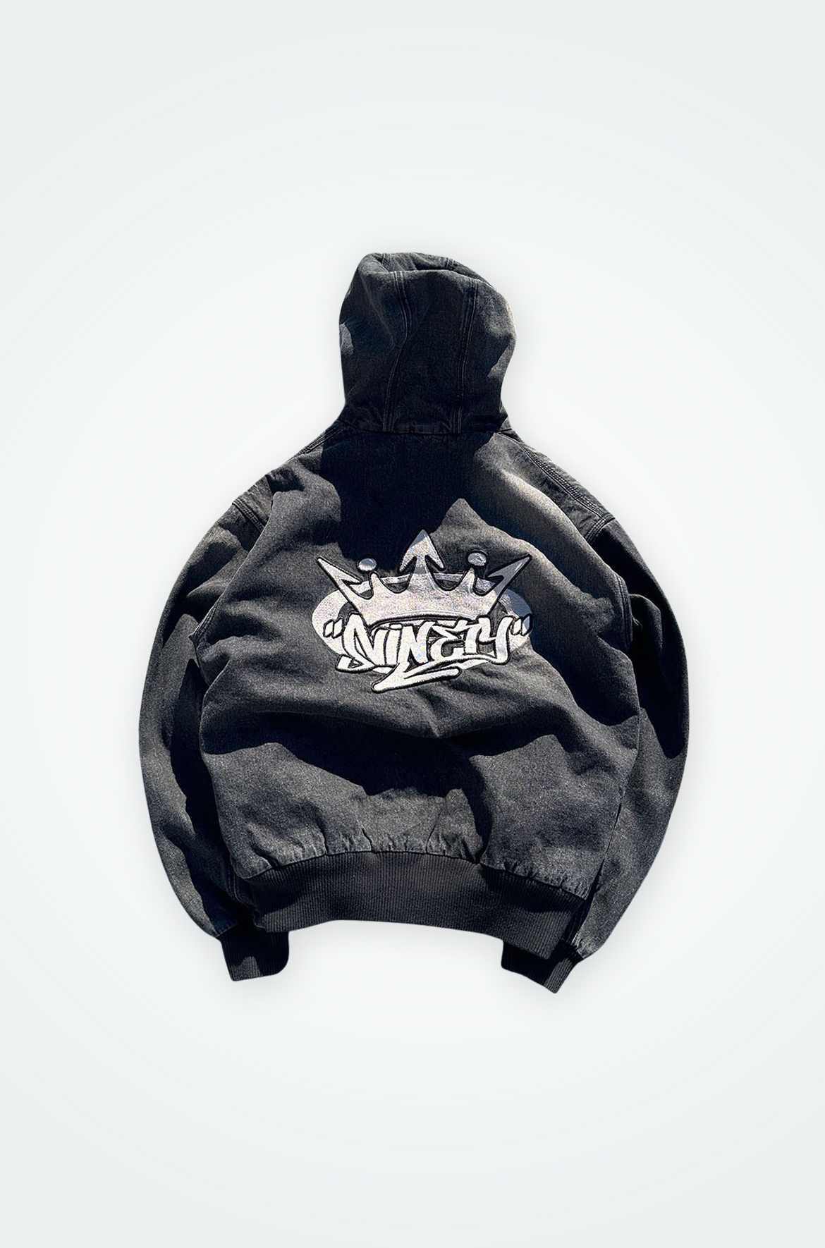 9090 KingLogo SlubDenim ZipHoodie