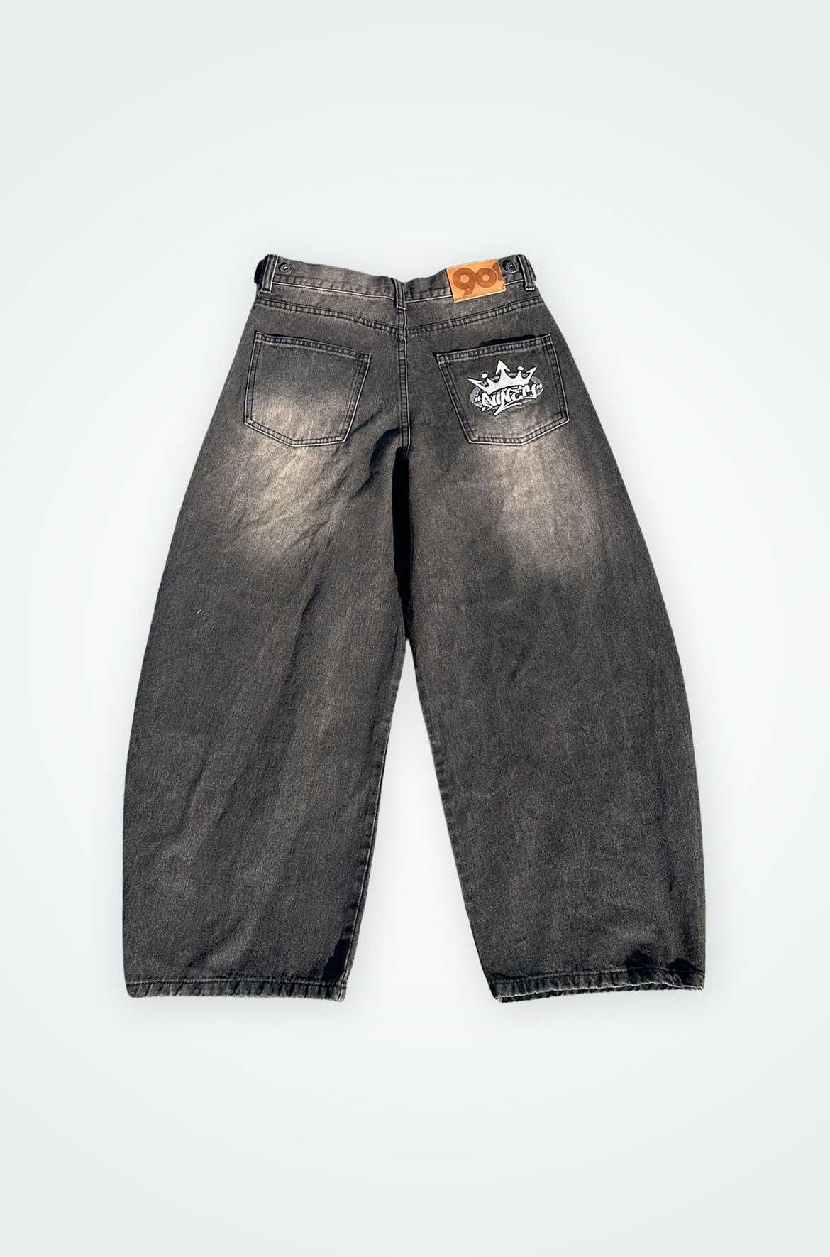 9090 King Logo Denim Buggy Pants L King Logo Slub Denim Buggy