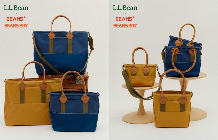 12/7発売|L.L.Bean × BEAMS PLUS / BEAMS BOY Deep Bottom Leather Handle Zip Tote 2colors|抽選/販売/