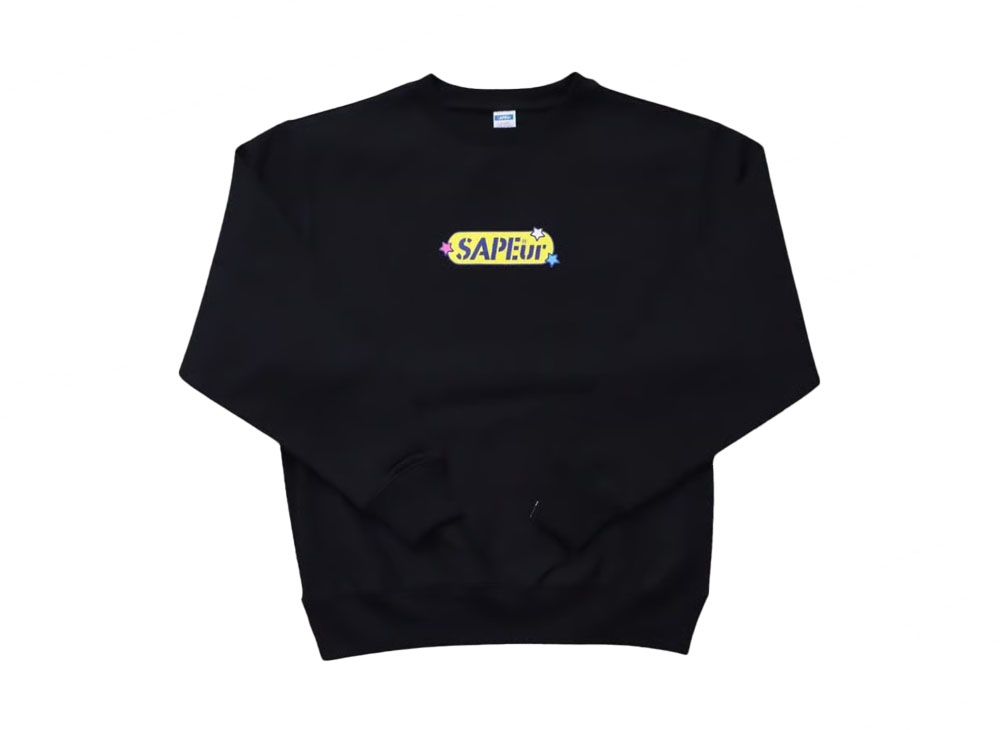 SAPEur 70s POP HEAD CREW NECK ホワイト Lサイズ メンズ 