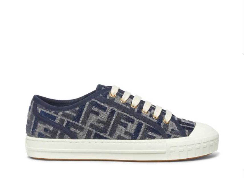 美品 フェンディ FENDI スニーカー デニム ズッカ 03-24082012 美品 フェンディ FENDI スニーカー デニム ズッカ 03-24082012