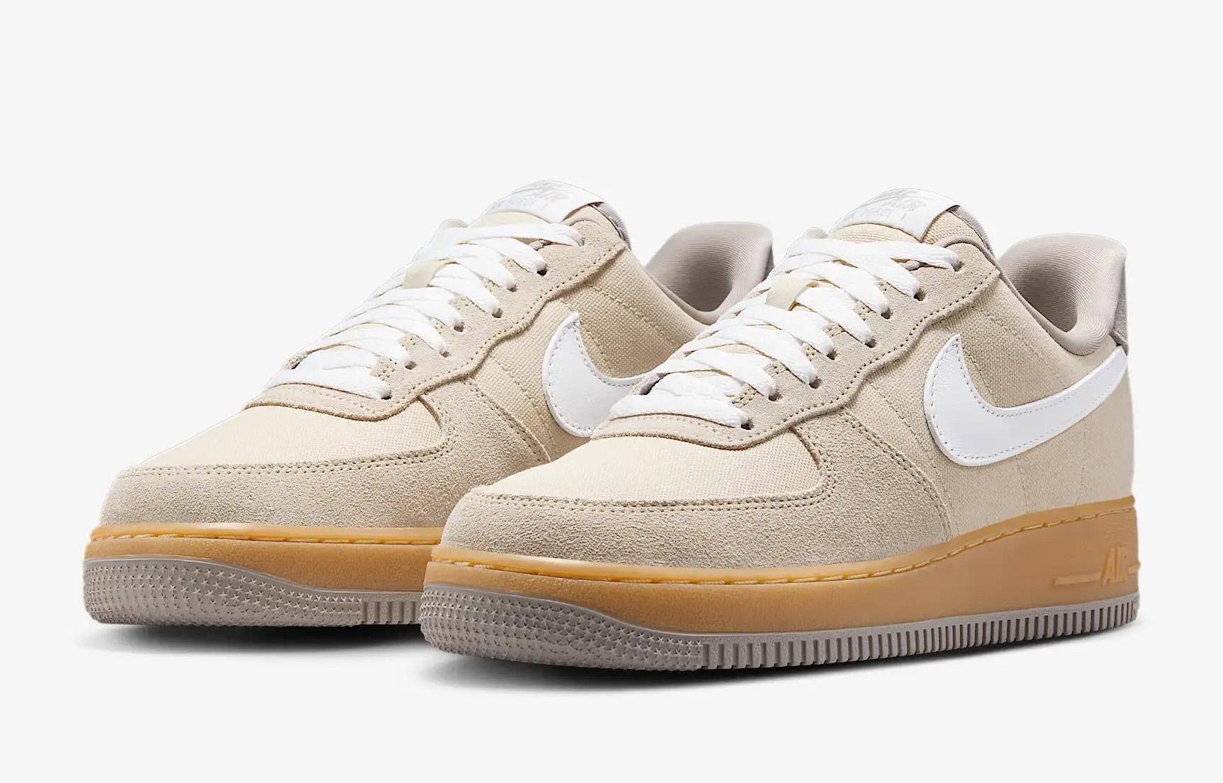 12/27発売|Nike Women's Air Force 1 ’07 "Light Khaki/Gum Yellow/College Grey/White"|抽選/販売/定価情報