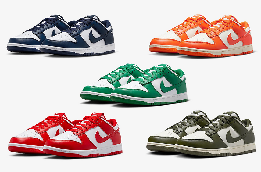 4/4発売|Nike Dunk Low 5colors|抽選/販売/定価情報