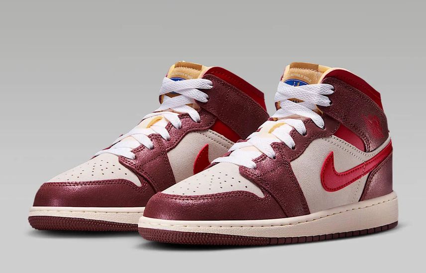 1/14発売|Nike GS Air Jordan 1 Mid SE "Coconut Milk/Dark Pony/Pale Vanilla/Varsity Red"|抽選/販売/定価情報