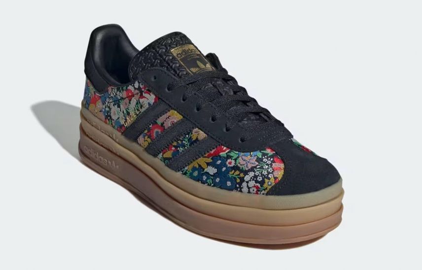1/10発売|Liberty London × adidas Originals Women's Gazelle Bold "Core Black/Supplier Colour/Gold Metallic"|抽選/販売/定価情報