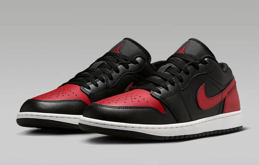 新品 27 NIKE AIR JORDAN 1 LOW 赤 黒 白 レッド ブラック 新品 27 NIKE AIR JORDAN 1 LOW 赤 黒 白 レッド ブラック