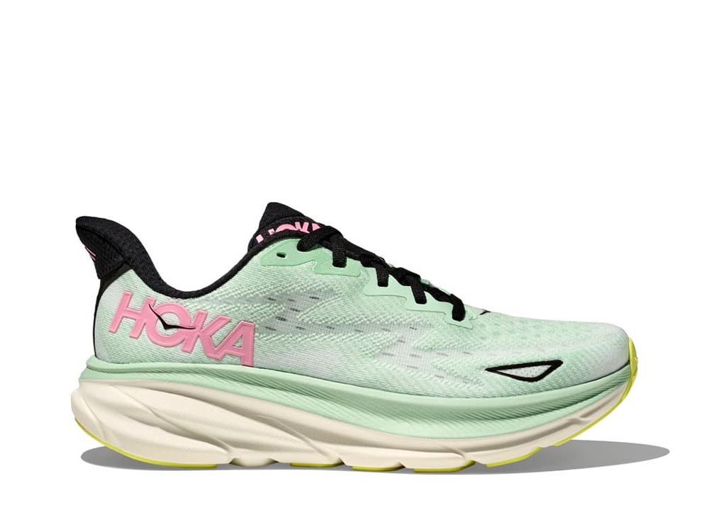 HOKA スニーカー ホワイト/グリーン/ピンク　　23.5 美品 HOKA スニーカー ホワイト/グリーン/ピンク 23.5 美品