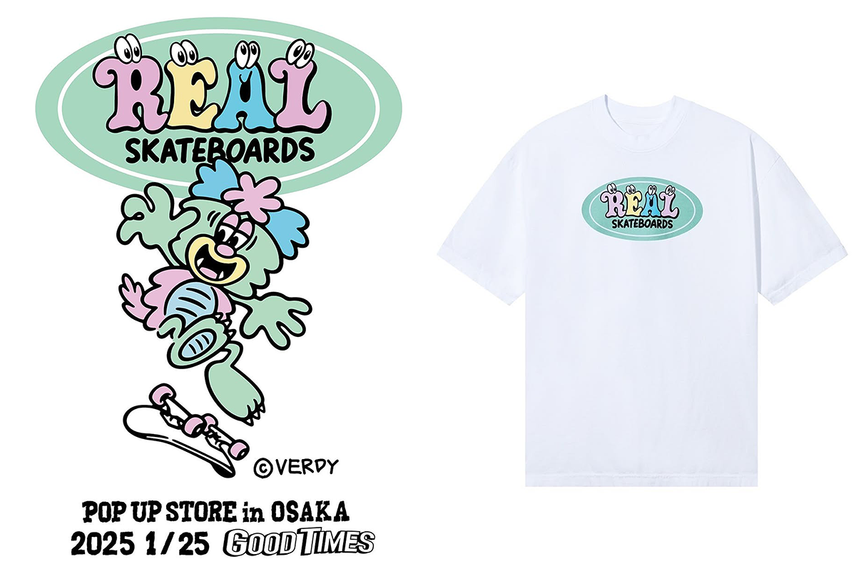 1/25開催|VERDY × Real Skateboards Pop Up Store in Osaka|抽選/販売/定価情報