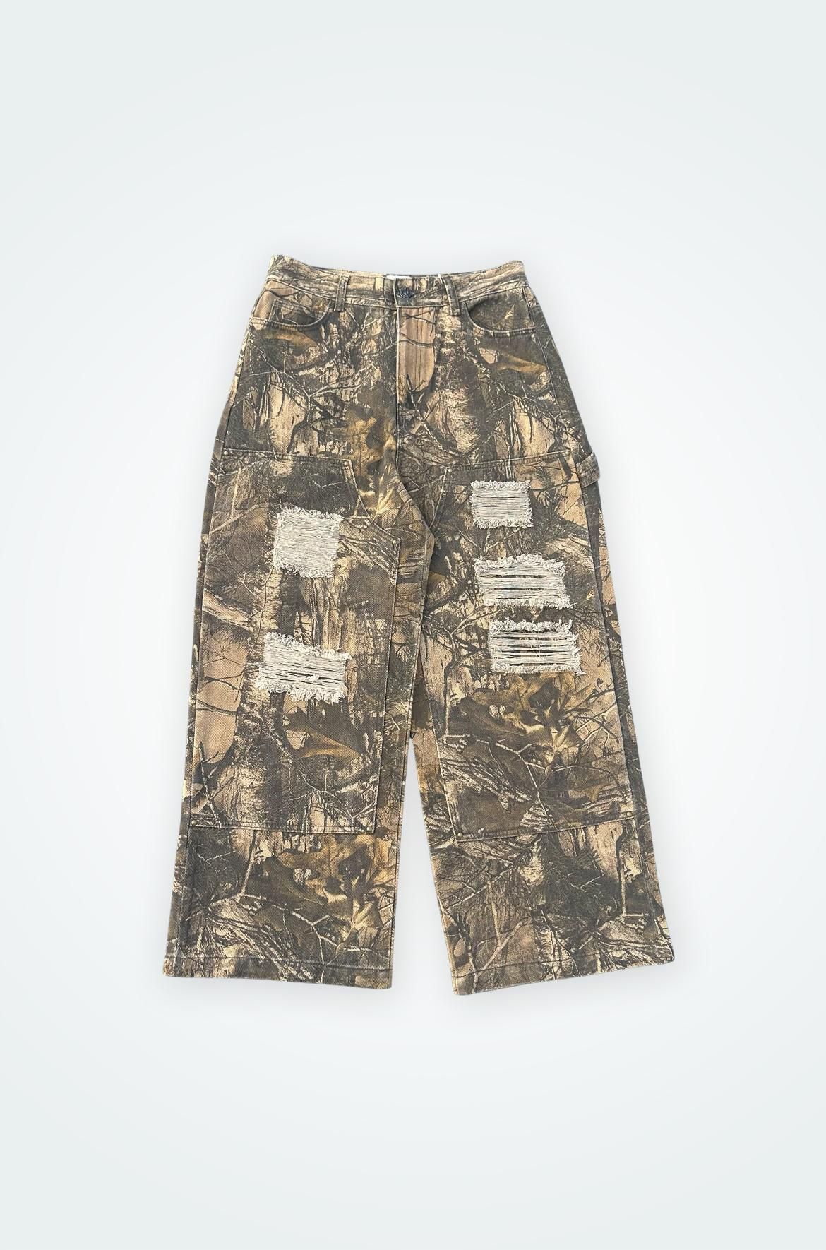 ナインティーナインティー ダブル ニー ダメージ バギー パンツ