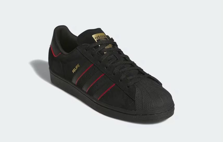 2/22発売|Felipe Gustavo × adidas Originals Superstar ADV "Core Black/Better Scarlet/Metallic Gold"|抽選/販売/定価情報