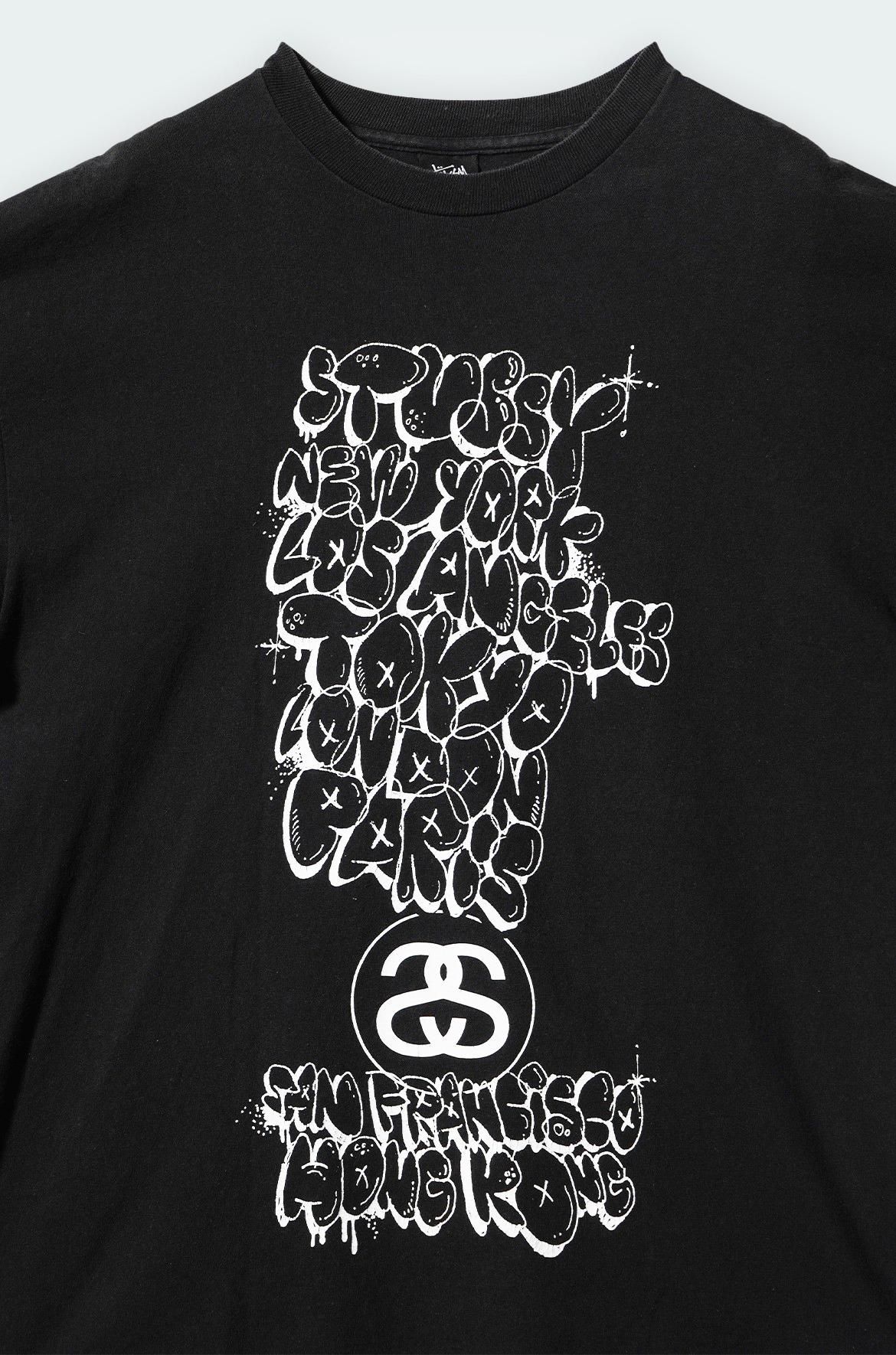 ステューシー カウズ x ステューシー 00s ワールドツアー Tシャツ