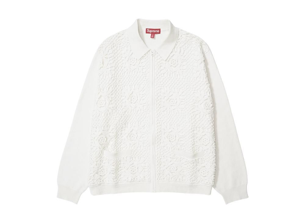 Supreme Crochet Zip Up Cardigan  