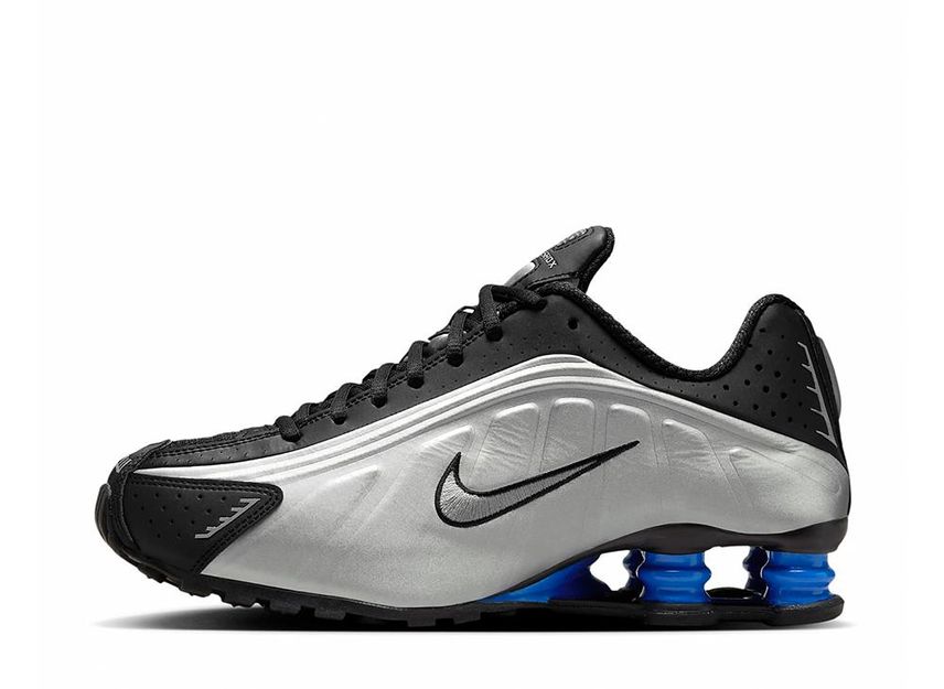 ナイキ ウィメンズ ショックス R4 "ブラック/メタリックシルバー/レーサーブルー"