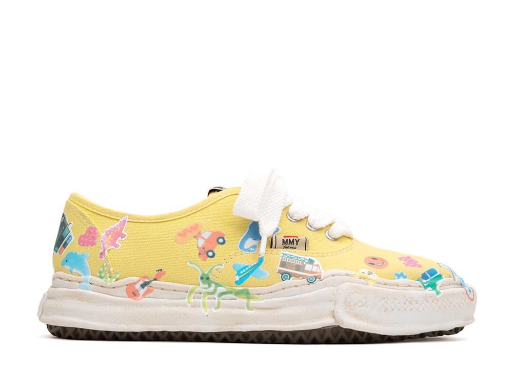 Maison MIHARA YASUHIRO BAKER OG Sole Sticker Printed Canvas Low-top ...