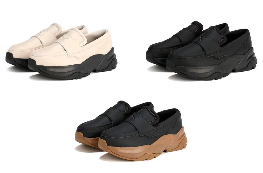 【新品・未使用】PUMA ブラック ローファー 厚底 23.0 センチ Puma Women's Loafer