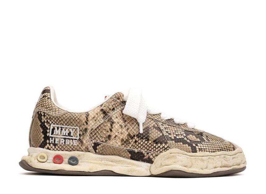 Maison MIHARA YASUHIRO HERBIE OG Sole Python Printed Leather Low-top ...