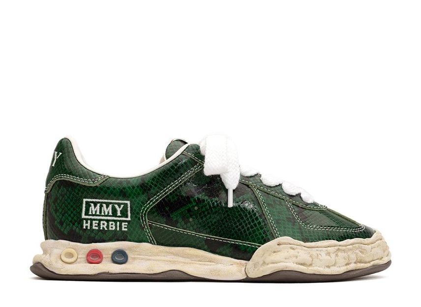 Maison MIHARA YASUHIRO HERBIE OG Sole Python Printed Leather Low-top ...