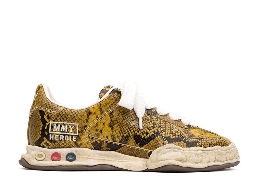 Maison MIHARA YASUHIRO HERBIE OG Sole Python Printed Leather Low-top ...