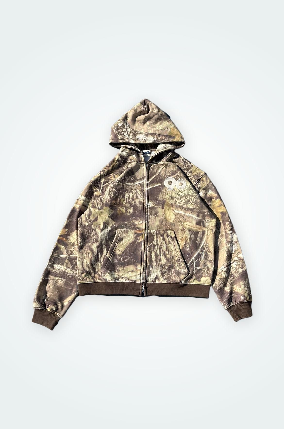 9090 OG Logo Assort Zip Hoodie 9090 ジップアップパーカー オリーブ