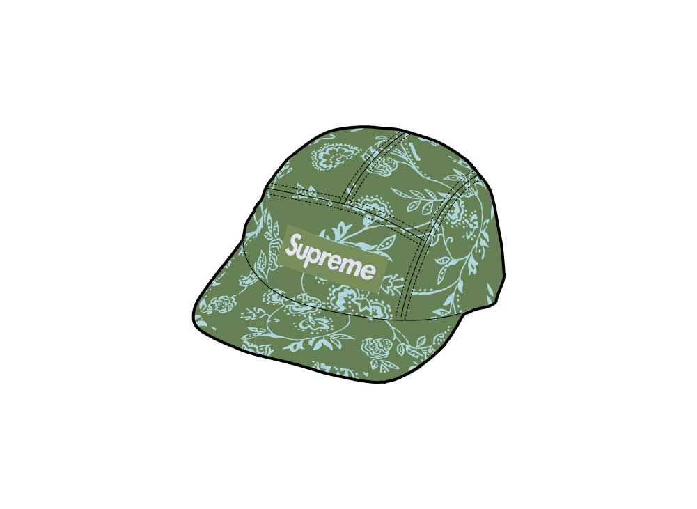 Supreme Floral Jacquard Camp Cap 