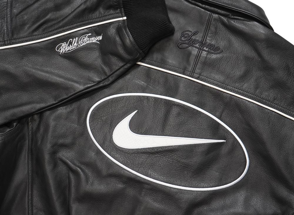 Supreme x Nike Leather Varsity Jacket 