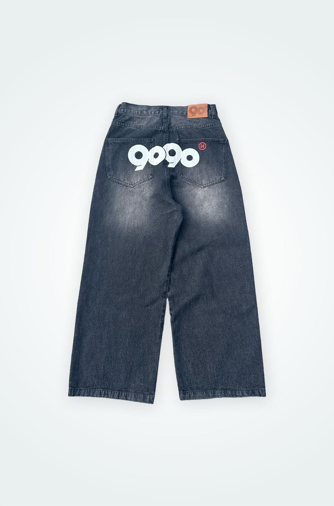 ナインティーナインティー 9090オージーロゴペインテッドデニムパンツ 