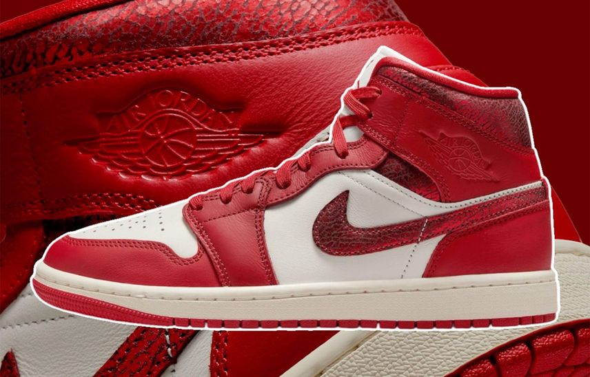 ナイキ エアジョーダン 紫と赤 ウィメンズスウェットシャツファイヤーレッド Nike Women's Air Jordan 1 Mid SE