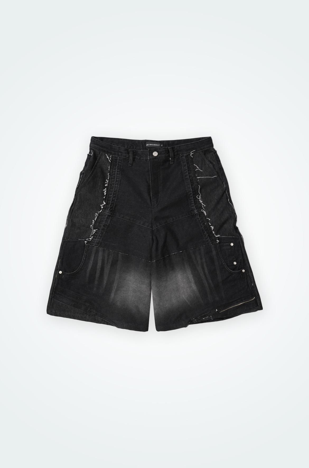 【SURGERY】remake denim bermuda pants black denim SURGERY | remake denim bermuda pants black denim / grey