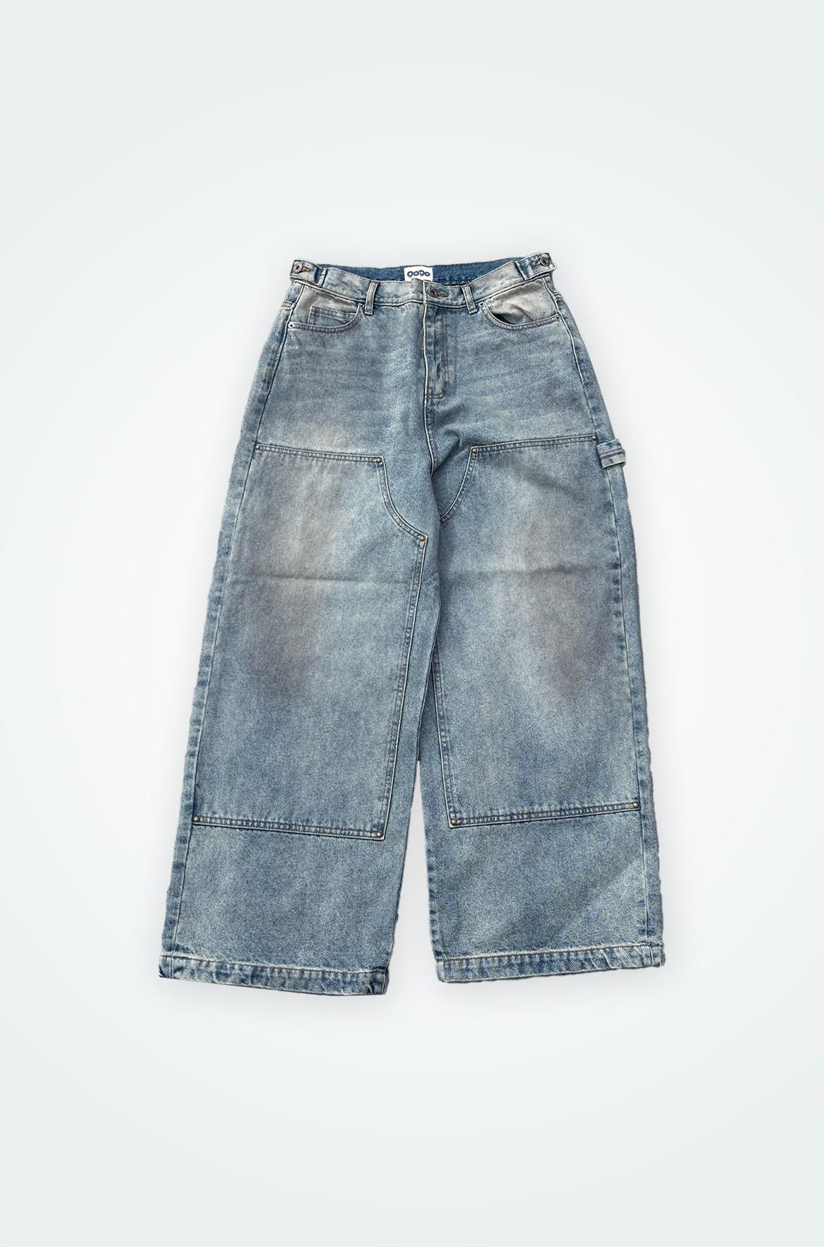 9090 King Logo Double Knee Buggy Pants 