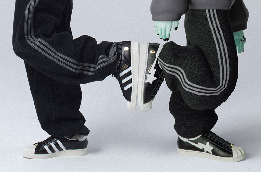 5/3発売|atmos × A BATHING APE × adidas Originals SSTR 5 "Core Black/Footwear White/Off White"|抽選/販売/定価情報