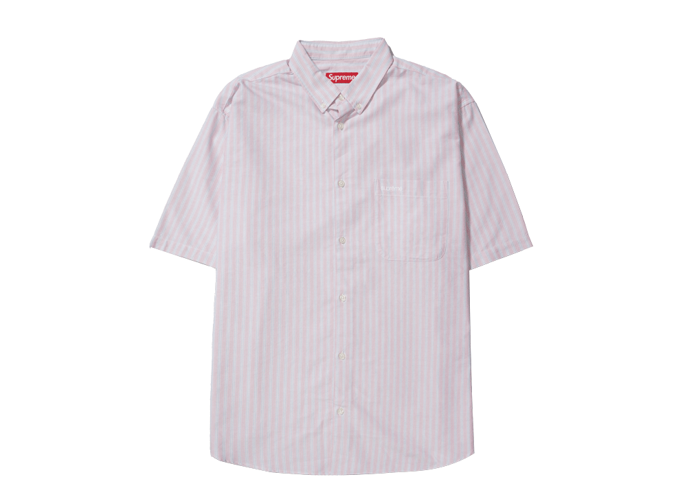 Supreme Loose Fit Oxford S/S Shirt "Pink Stripe" (25SS)