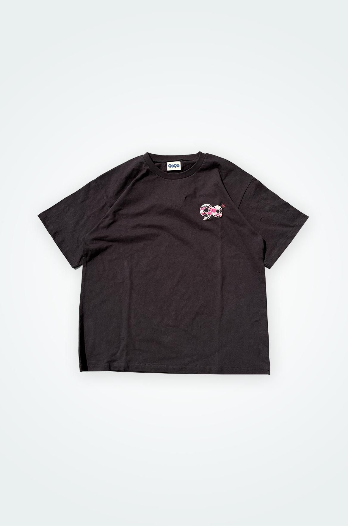 9090 90Logo Tee “BLACK PINK CAMO” 9090 OG Logo Tee】 COLOR: Black Pink Camo / Heather White