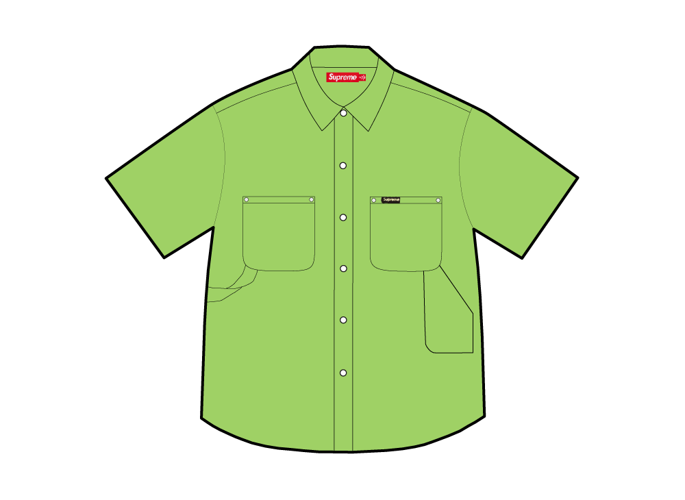 Supreme Loose Fit S/S Denim Painter Shirt "Green"