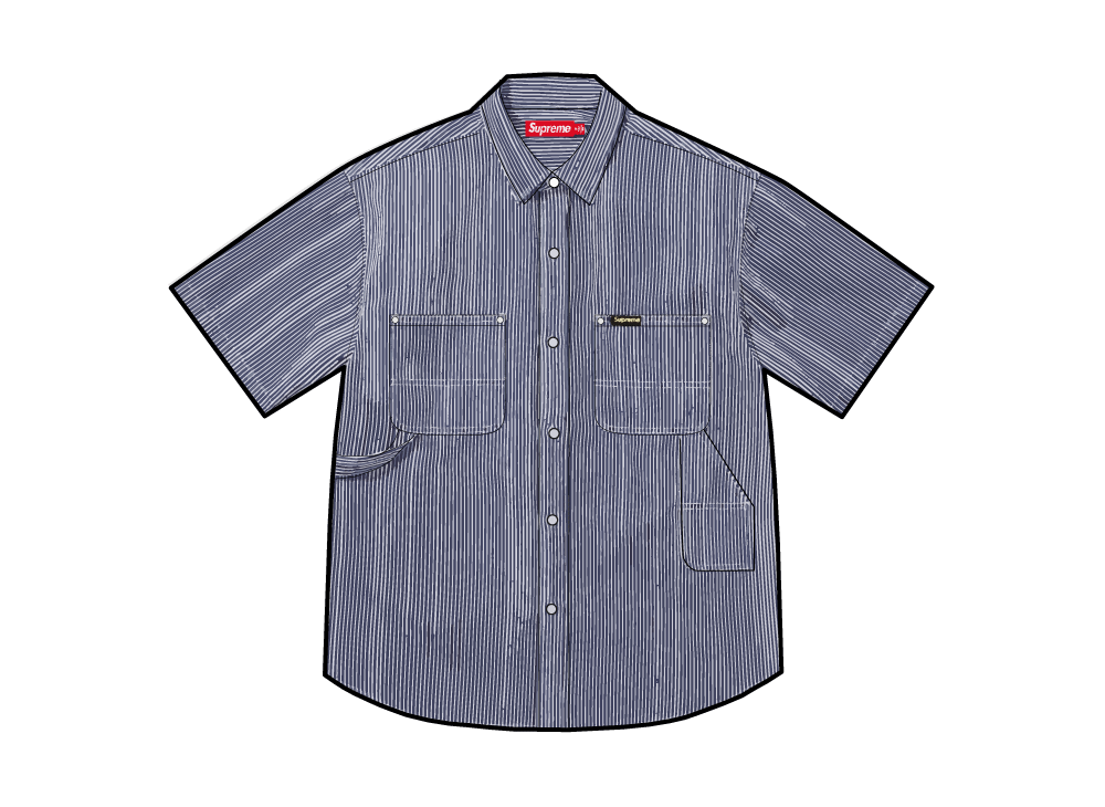 Supreme Loose Fit S/S Denim Painter Shirt "Stripe"