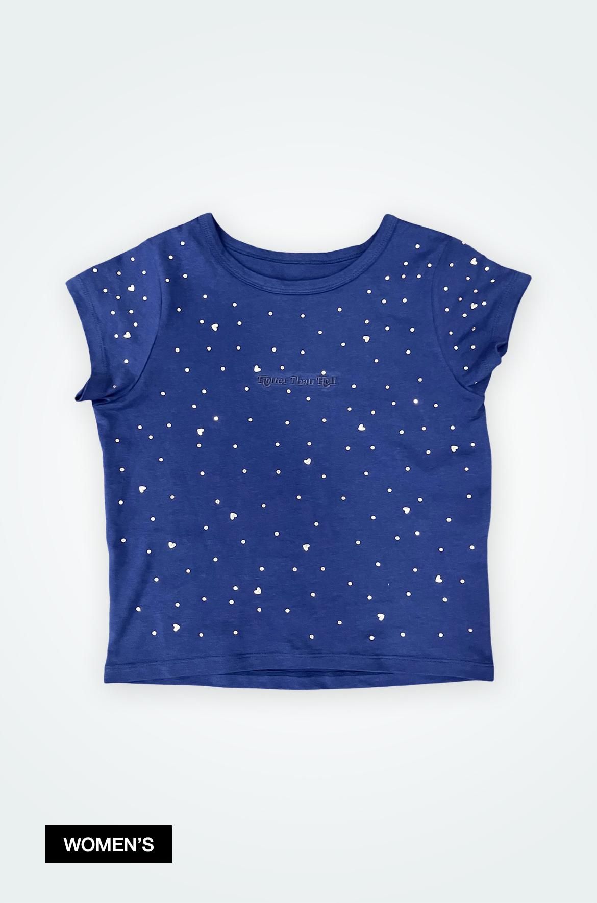 トップス HTH glitter cropped tee navy glitter cropped tee – YZ