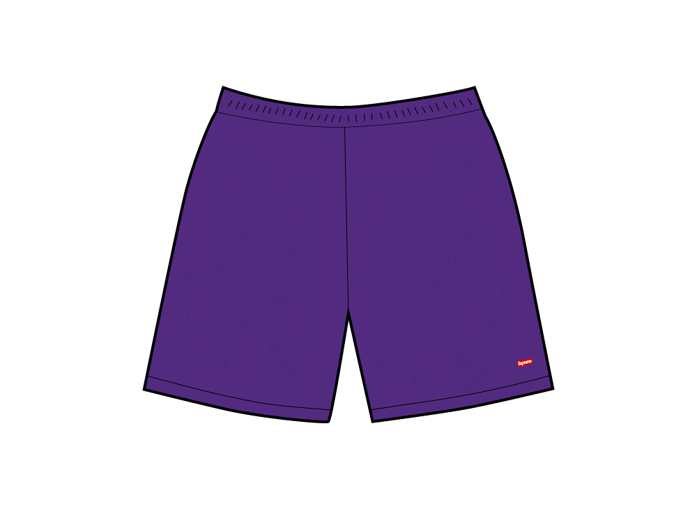 Supreme Small Box Baggy Mesh Short "Purple"