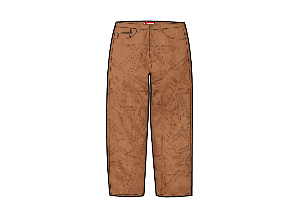 Supreme Stars Topstitch Baggy Jean "Brown"