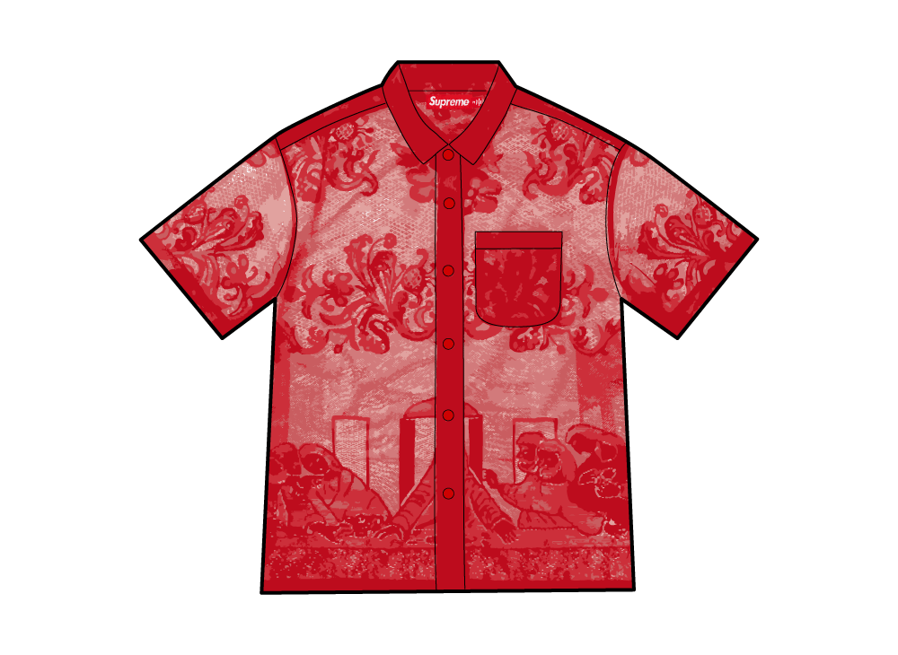 Supreme Last Supper Lace S/S Shirt "Red"