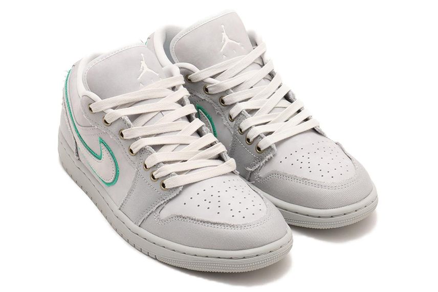 6/14発売|Nike Women's Air Jordan 1 Low SE "Grey/Light Green"|抽選/販売/定価情報