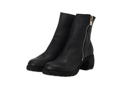 Yohji Yamamoto Calf Grain BK Oblique Side Zip Boots "Black"